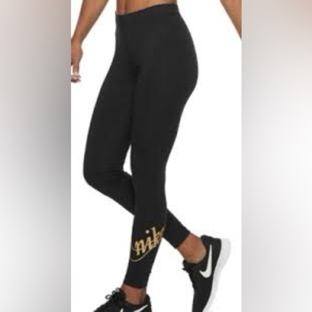 Nike Black Leggings with Subtle Logo